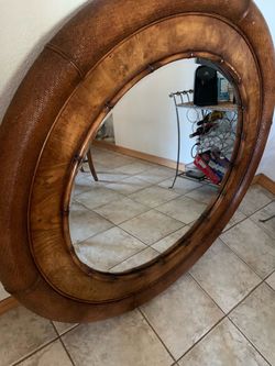 Large bamboo mirror