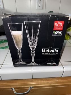 Melodia crystal Champagne Flutes For Sale