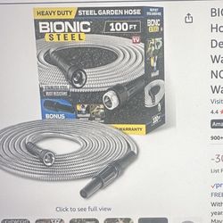 Bionic Steel Metal Garden Hose 100 With The Head