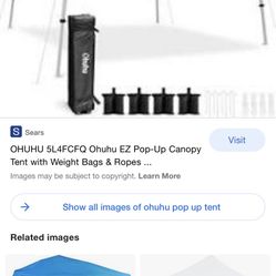 Ohuhu Tent  Uncludes 4 Sandbox Bags  