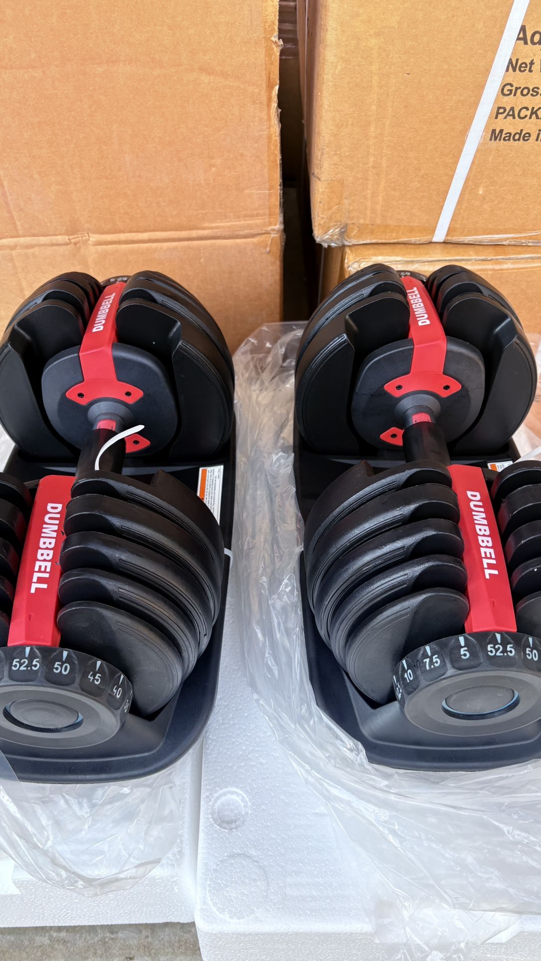 Pair Adjustable Dumbbell Brand New In Solid Boxes Each Dumbbell (5 To 52 5 Lbs) $240