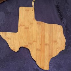 Texas Shaped Bamboo Cutting Board- New