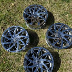 20”  Universal 5 Lug Chrome Rims Only 