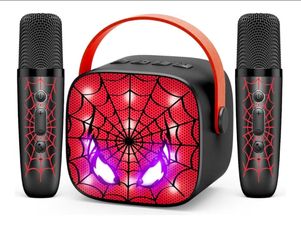 Cool Mini Karaoke Machine Toys: Kids Microphone Toys Birthday Gifts Age 3-12+ LED Portable Bluetooth Speaker with 2 Wireless Mic Gift Toy for 4 5 6 7
