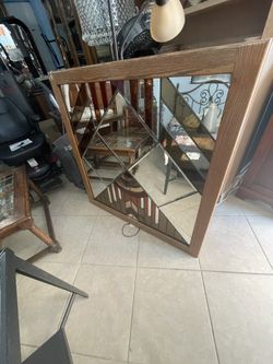 1980s Postmodern Geometric Mirror
