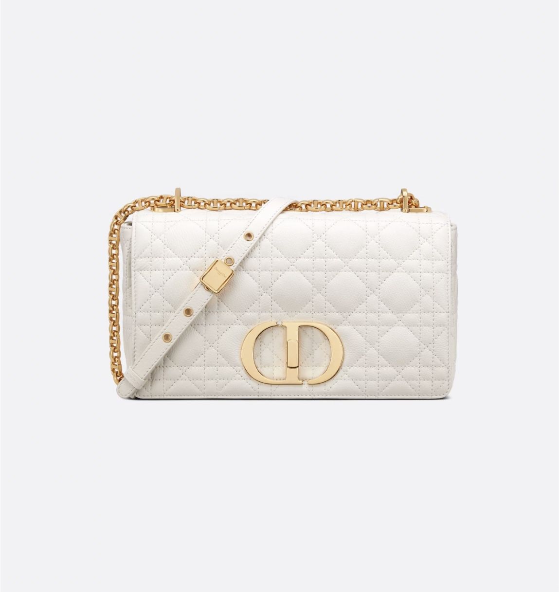 Medium Dior Caro White Bag - Pre-Loved, Excellent Condition