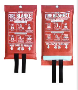 Fire Blanket for Home and Kitchen,40" x 40",2 Pack,Emergency Fire Blanket.  (AL)