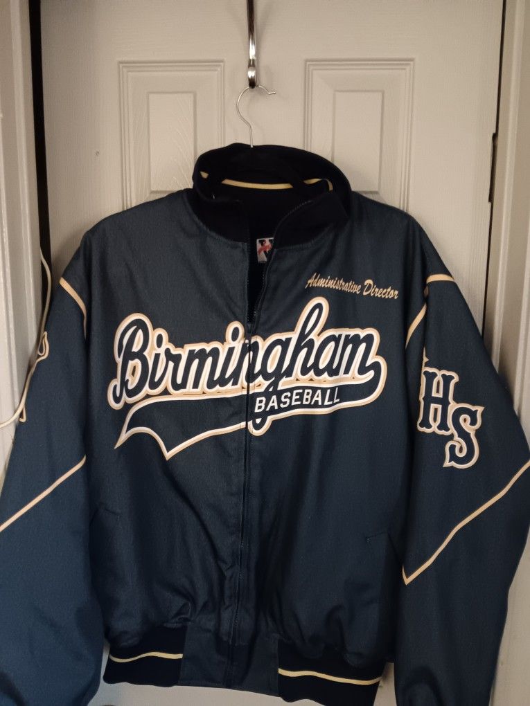 Men's Custom Victory Athletic Snap-front Warm Fleece-lined Baseball Varsity Jacket