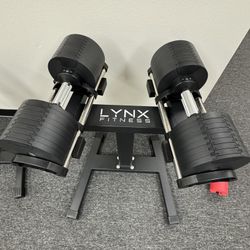 LYNX FITNESS ( BRAND NEW IN BOX ) Pair Of 80lb Adjustable Dumbbells