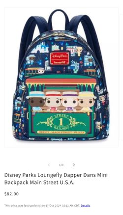 Disney Parks Loungefly Dapper Dans Mini Backpack Main Street