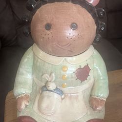 Vintage Treasure Craft Rag Doll "Spice" Ceramic Cookie Jar