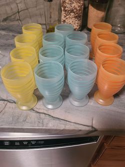 Vintage Frosted Luminarc Glasses