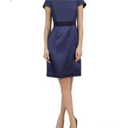 Gerard Darel Blue Linen Blend Dress - Size 10