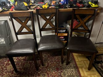 3 Wood Dining Chairs