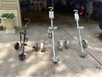 3 Golf push pull carts 2 wheels bag boy ultra durable alloy construction lightweight foldable 30 ea.