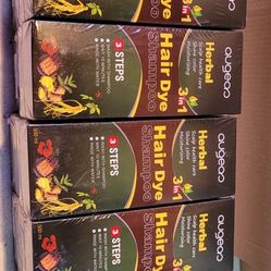 Lot of 10 500ml Augeas Herbal 3 In 1 Hair Dye Shampoo Wine Red C-5 Exp: 02/2027