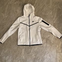 Nike tech fleece white and black hoodie