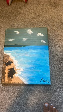 Self- made beach painting