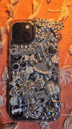 Bedazzled iPhone Phone Case with Rhinestones and Charms