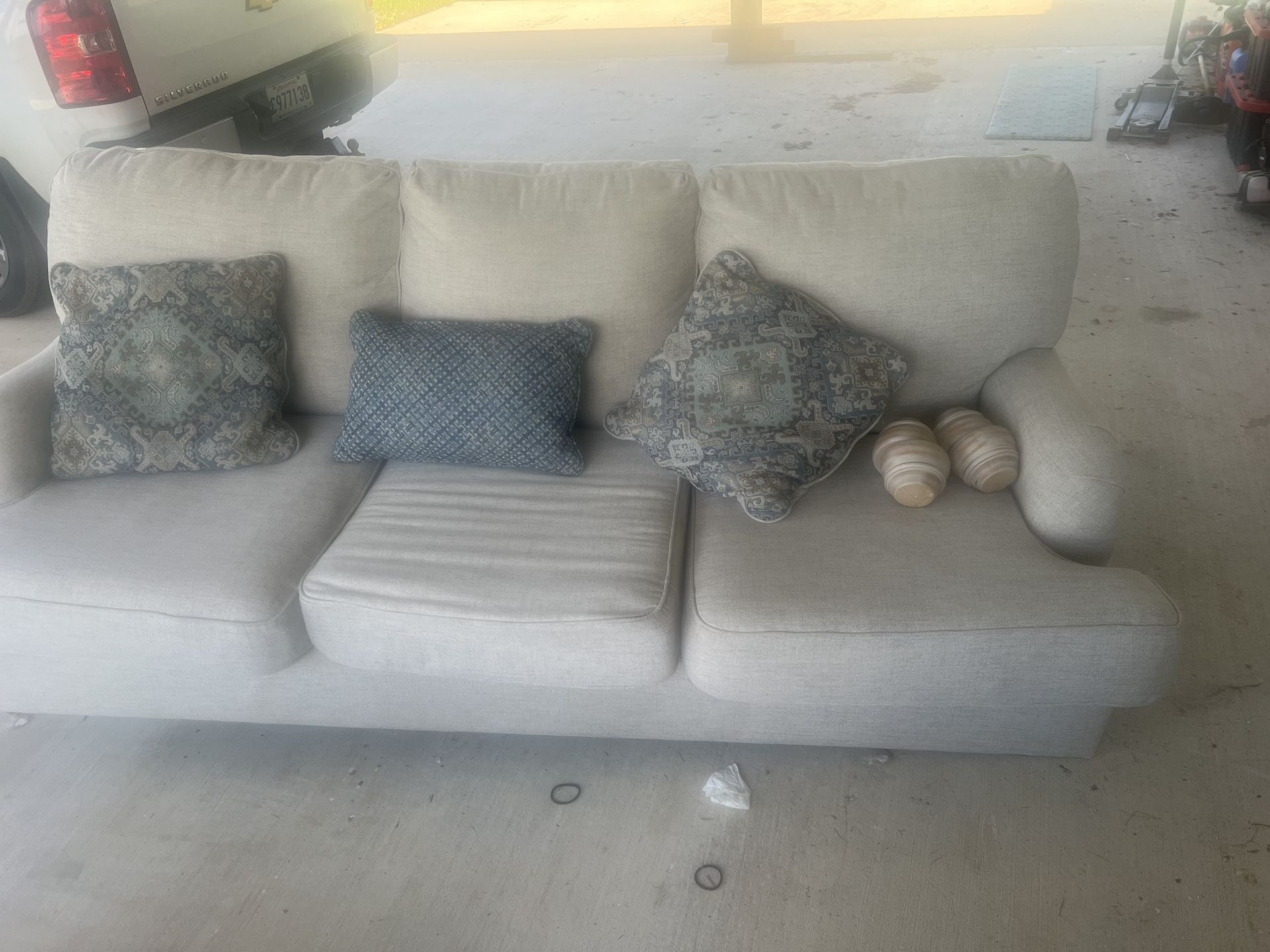 Sofa,  Chair, Ottoman , And Rug