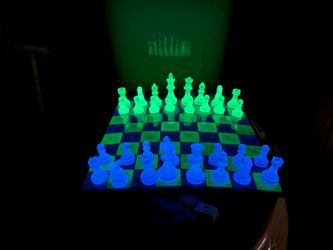 Glow in the dark chess board
