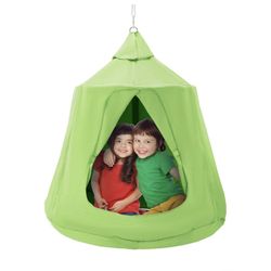 Hanging Tree Tent, 330 LBS Capacity Hanging Tent Swing for Indoor and Outdoor Hammock Sensory Swing Chair w/LED Lights String