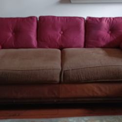 SOFA, LOVESEAT, OTTOMAN/COFFEE TABLE  & LAMP