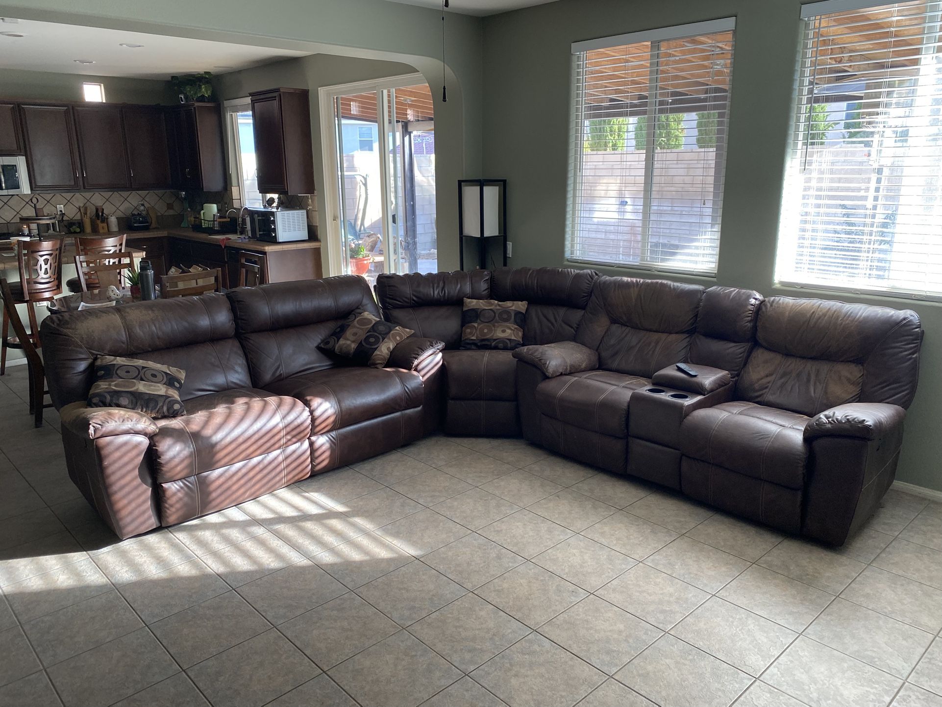 Free Reclining Sectional 