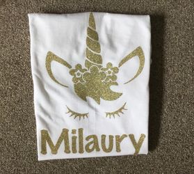Unicorn shirt with names