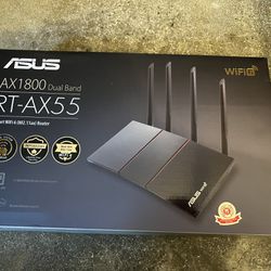 ASUS RT-AX55 AX1800 Dual Band WiFi 6 Gigabit Router