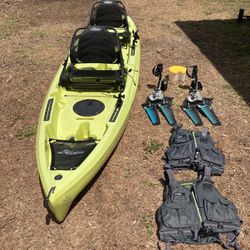 Hobie Duo Compass Pedal Fishing Kayak With Accessories
