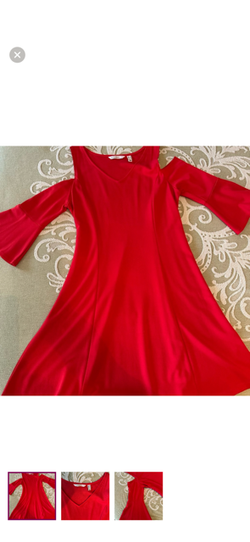 Woman's Red dress. Yorktown And Staples Area