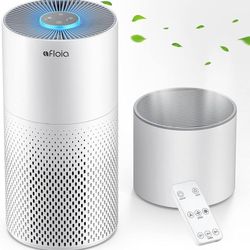 Afloia Air Purifier And Humidifier Combo For Home, 22Db| 7 Colors Night Air Purifiers 2 In 1 With Remote Control, Quiet Air Cleaner Removing 99.99% Sm