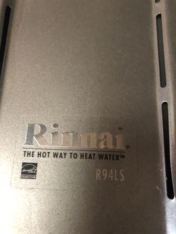 Rinnai tankless water heater