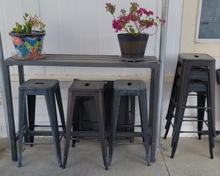 Outdoor Bar Table Seats 6