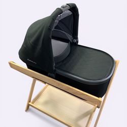 Uppa baby bassinet and wood stand