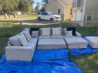 Sectional with ottoman