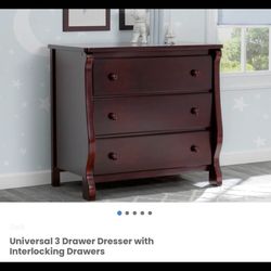 Dresser/ 3 Drawer Dresser/ Nursery/ Baby/ Furniture/ Closet/ Clothes/ Tv Stand/ New