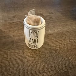 Mud Pie Pick & Choose Bistro Toothpick Holder
