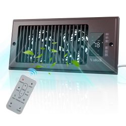 Register Booster Fan 4"x10", 10-Speed Quiet Vent Fan with Negative Ion & Remote