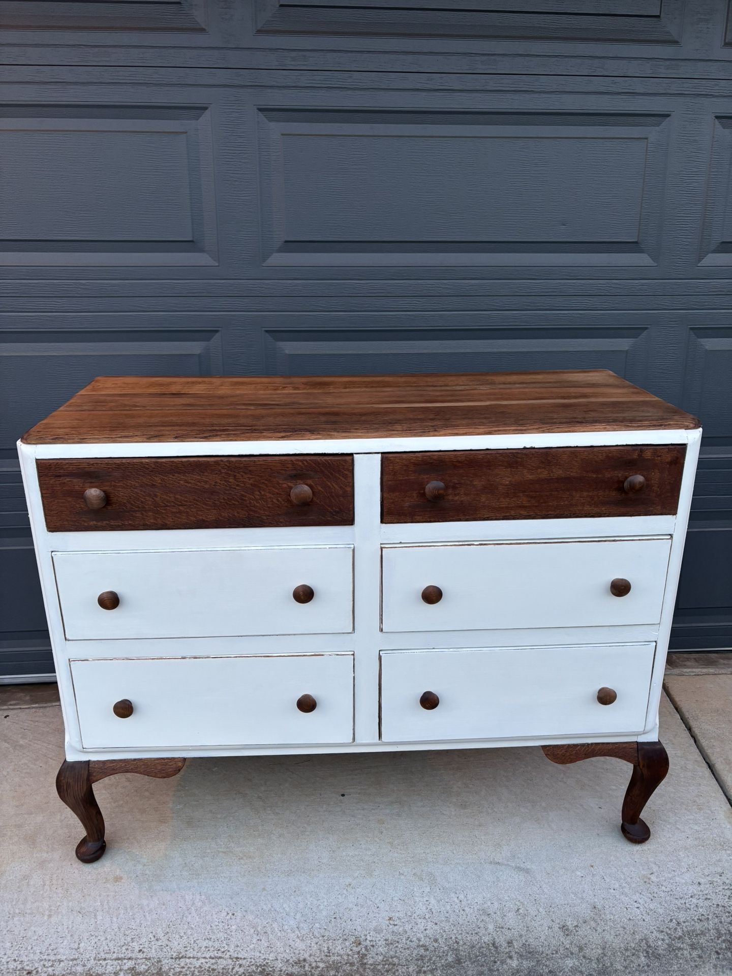 Vintage Newly Refinished Solid Wood Dresser