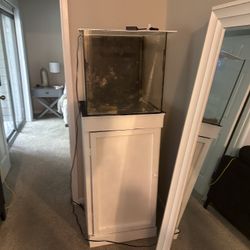 30 gallon saltwater tank and homemade stand come with pump heater and live rock