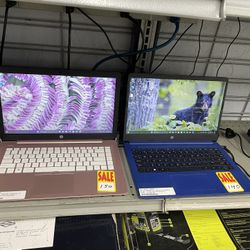 Hp Stream Laptop 13” With Charger 🔌 Pink & Blue Each For 120.00 CASH
