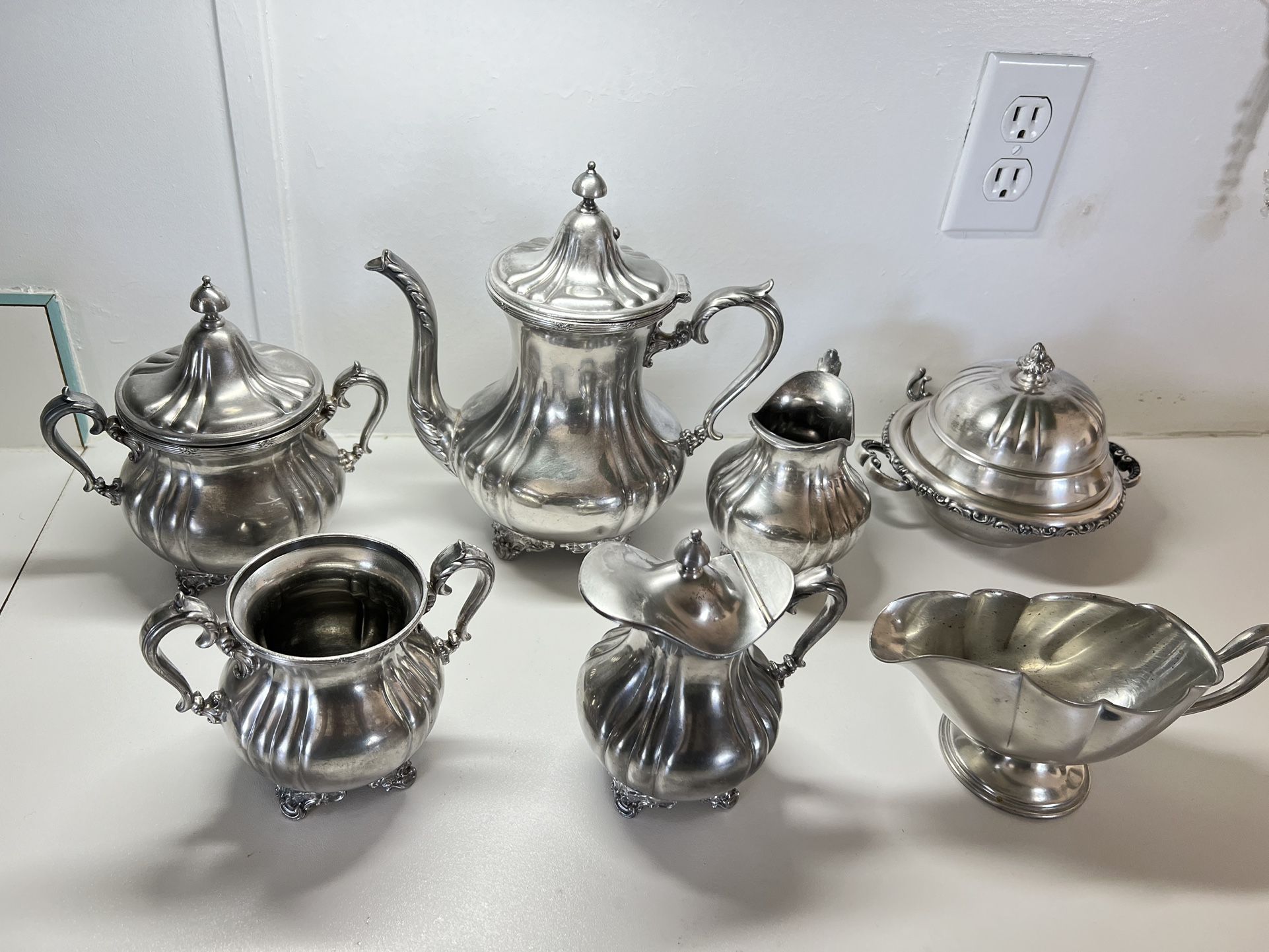 Vintage Silver Plate COFFEE AND TEA SET