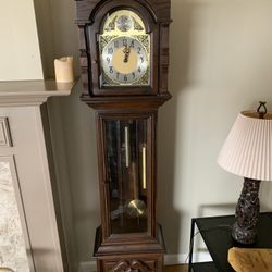 Herschede Tempus Fugit Antique Grandfather Clock