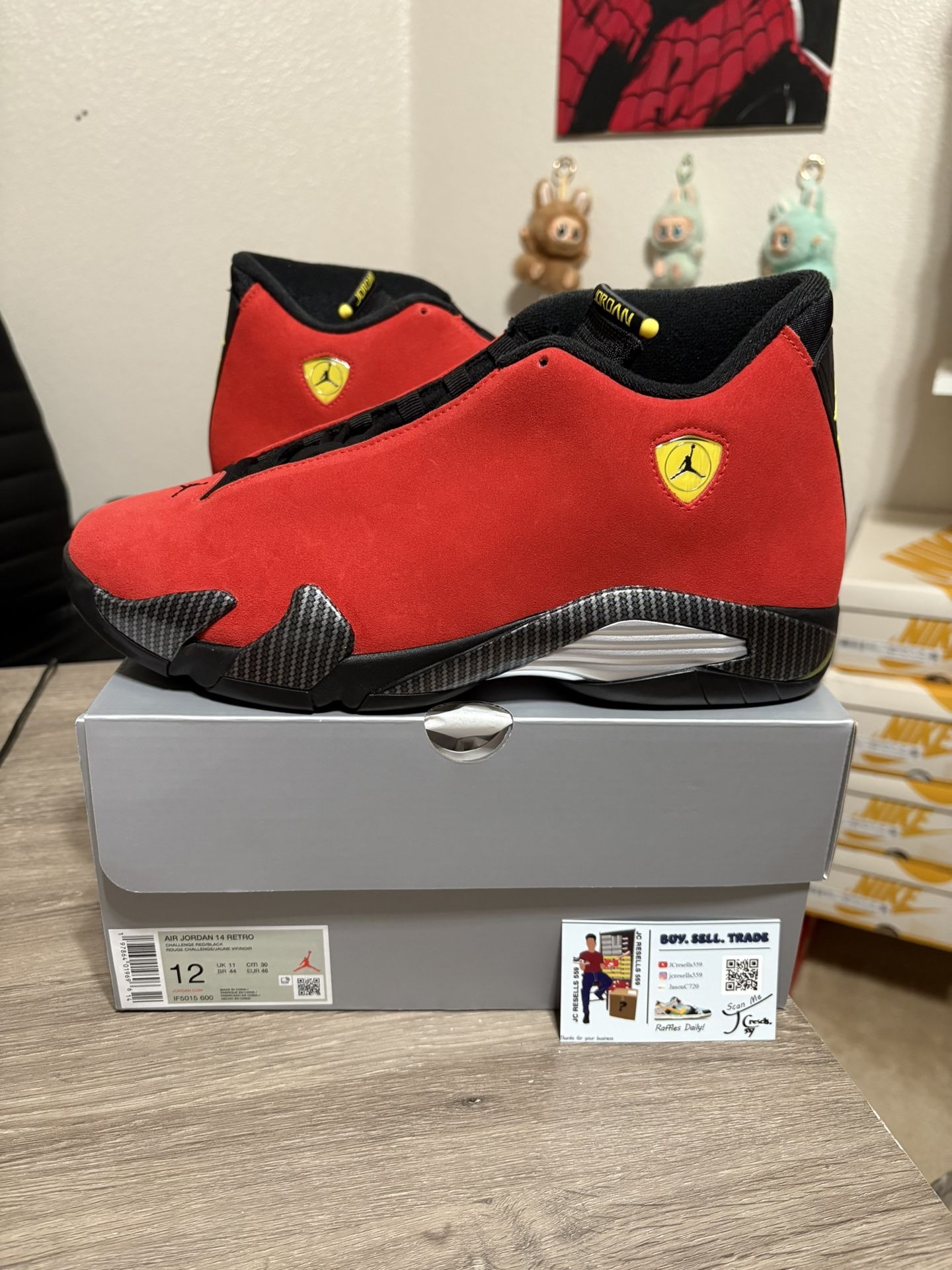 Size 12 - Air Jordan 14 Retro Ferrari Red 2025