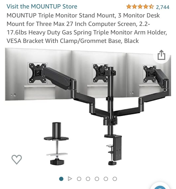 3 Monitor Gas Mount
