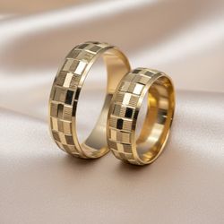 10K Solid Gold Duos Engagement Rings 