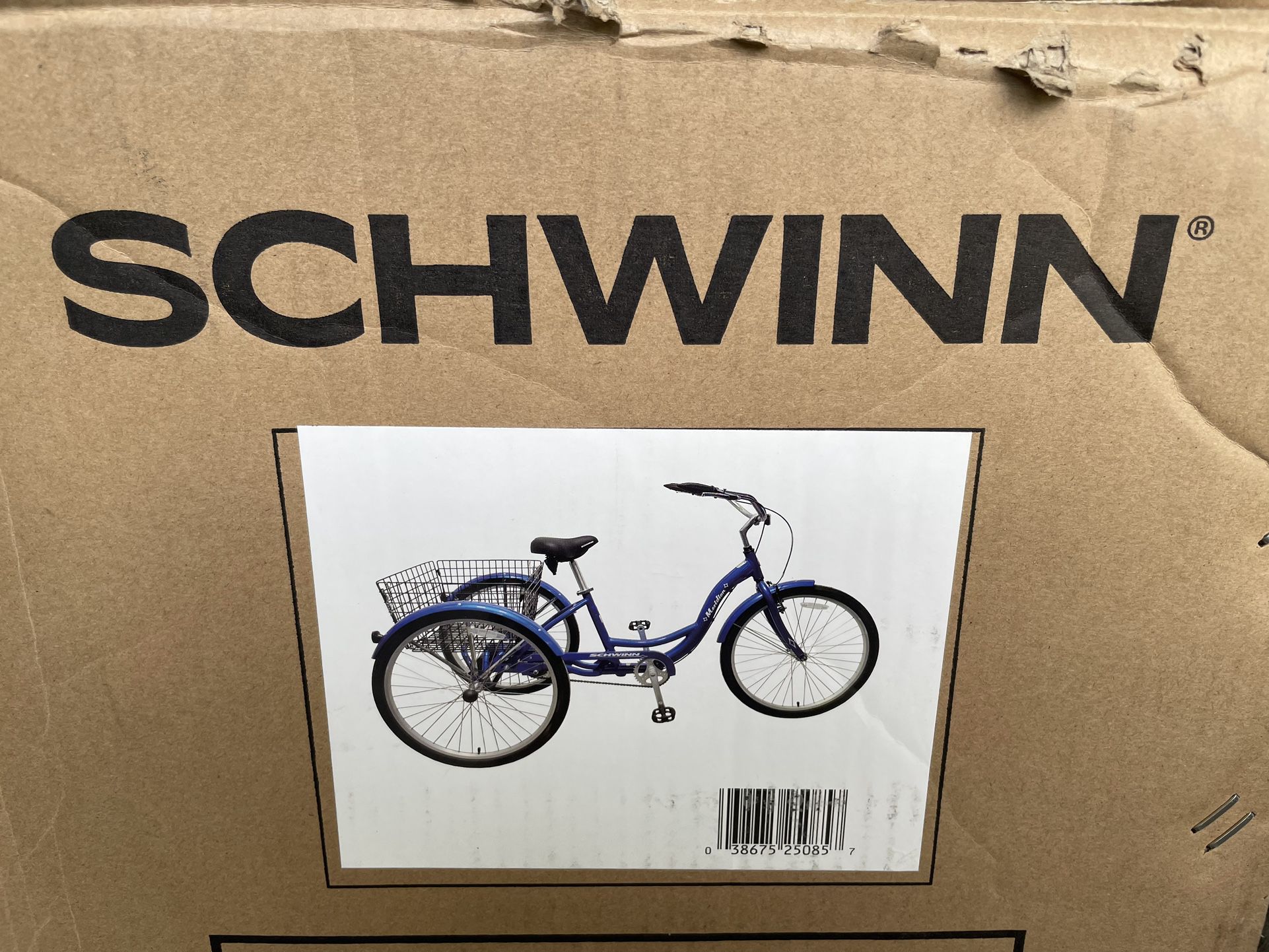 Schwinn Meridian Adult Tricycle Bike, Three Wheel Cruiser, Single-Speed, 26-Inch - NEW - $520 OBO