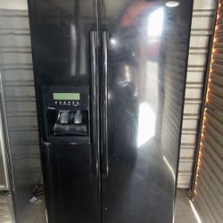 Black Whirlpool Refrigerator And Freezer